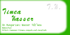 timea wasser business card